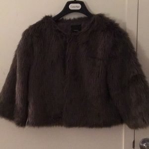 Faux fur jacket - L
